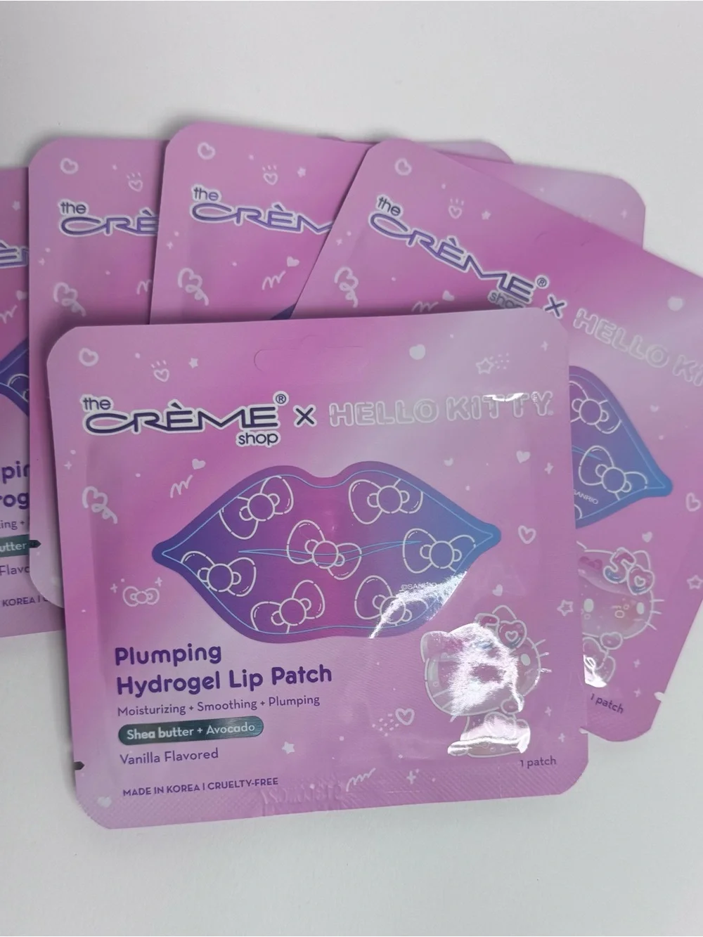 The Crème Shop x Hello Kitty Plumping Hydrogel Lip Patches Set of 5 NEW